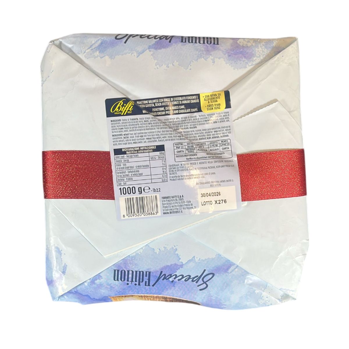 Biffi Panettone Ciliegia e Cioccolato 1 Kg 