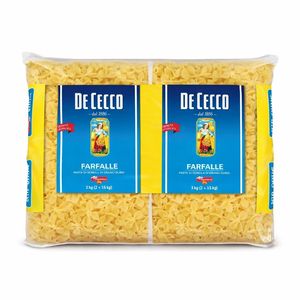 De Cecco Farfalle 3 Kg – Pasta di Semola di Grano Duro a Lenta Essiccazione