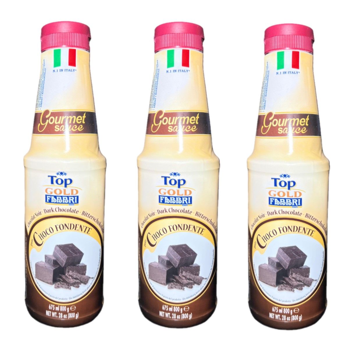 Fabbri Top gold Sirop de chocolat noir 950 Gr 3 pièces