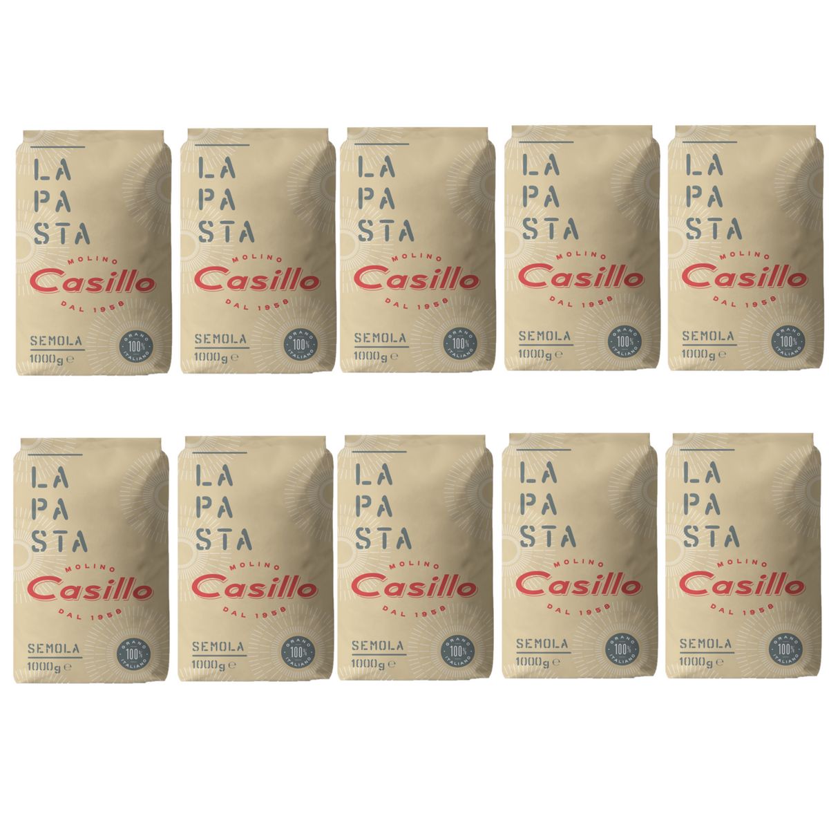 Molino Casillo Sémola "La Pasta" 1 Kg - 10 Piezas