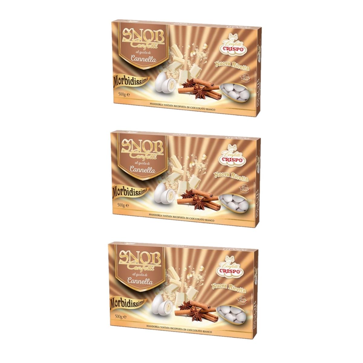 Crispo Confetti Snob Cannella 500 Gr. - 3 Pezzi