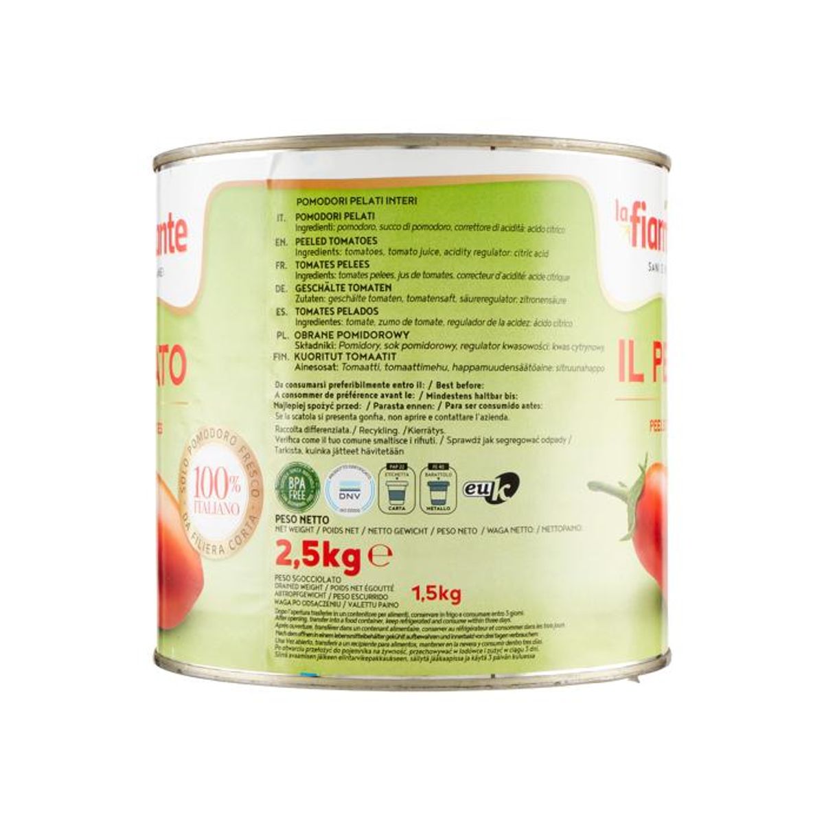 La Fiammante Pomodoro Pelato 2500 Gr