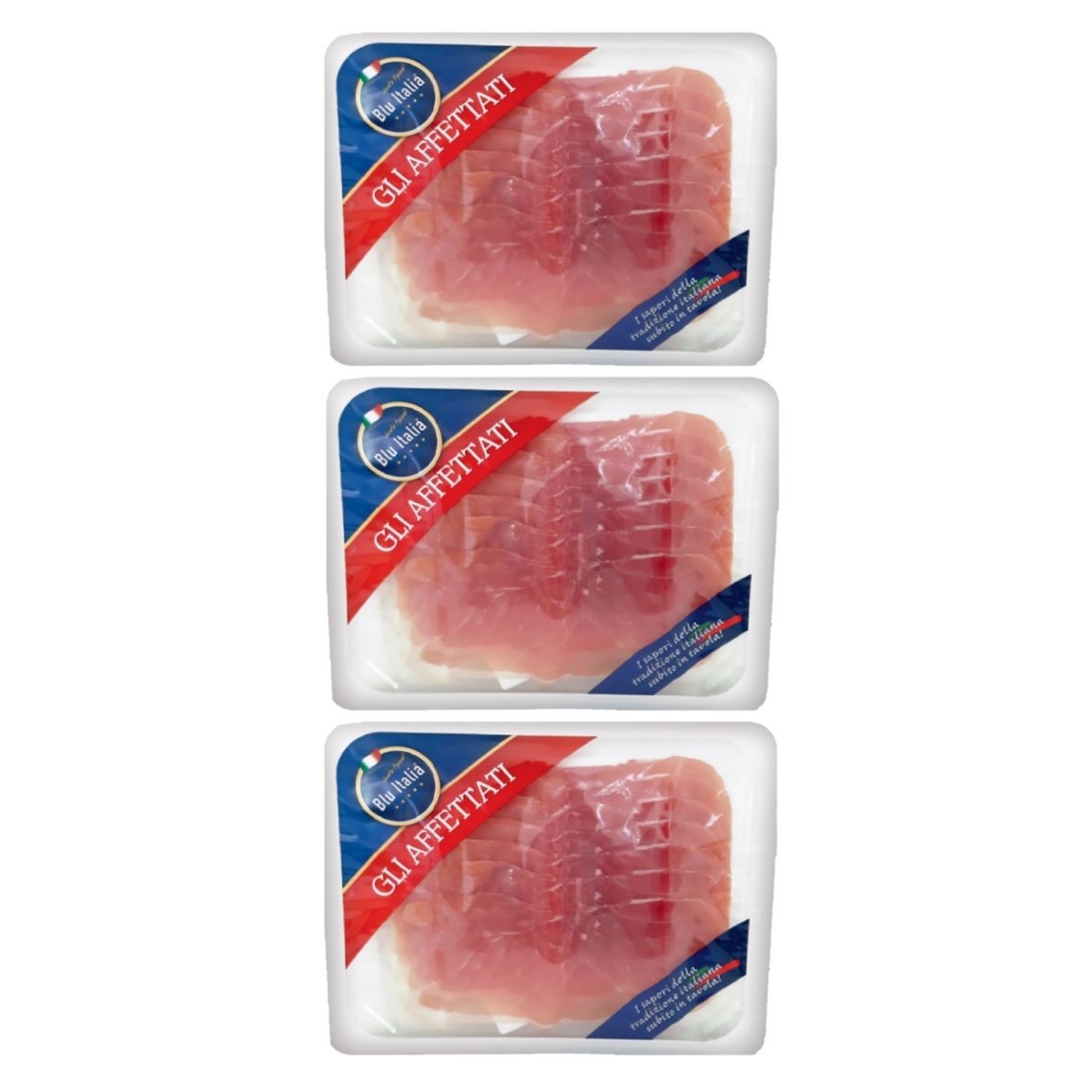 Blu Italia Jambon cru tranché sous vide 100 g - 3 pièces