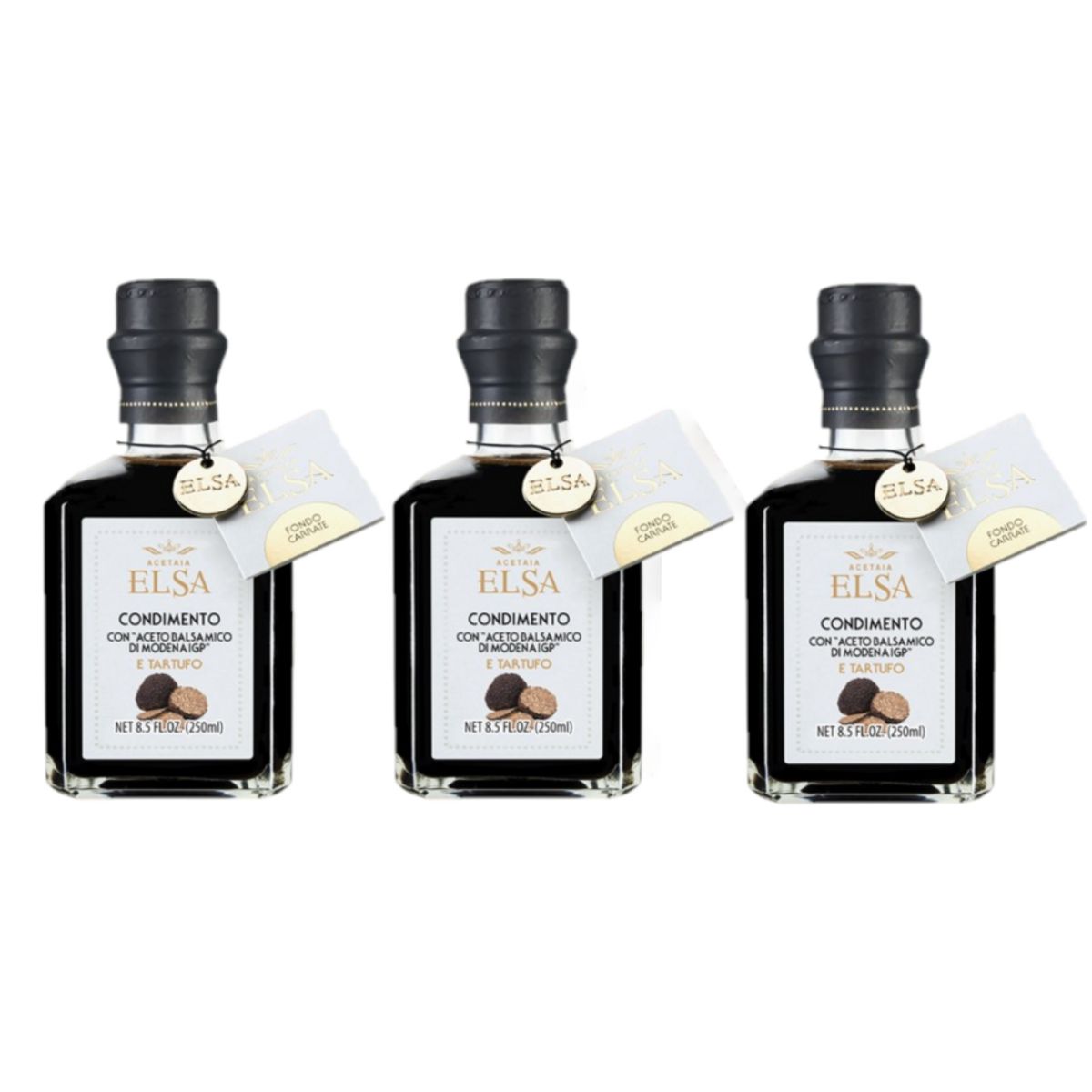 Acetaia Elsa Dressing with "Balsamic Vinegar of Modena PGI" and Truffle 250 ml - 3 Pieces