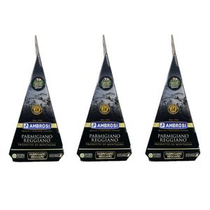 Ambrosi Parmigiano Reggiano g.U. Bergkäse 24 Monate Gereift – 100% Natürlicher Italienischer Käse, Laktosefrei und Ohne Konservierungsstoffe – 450g Packung_0
