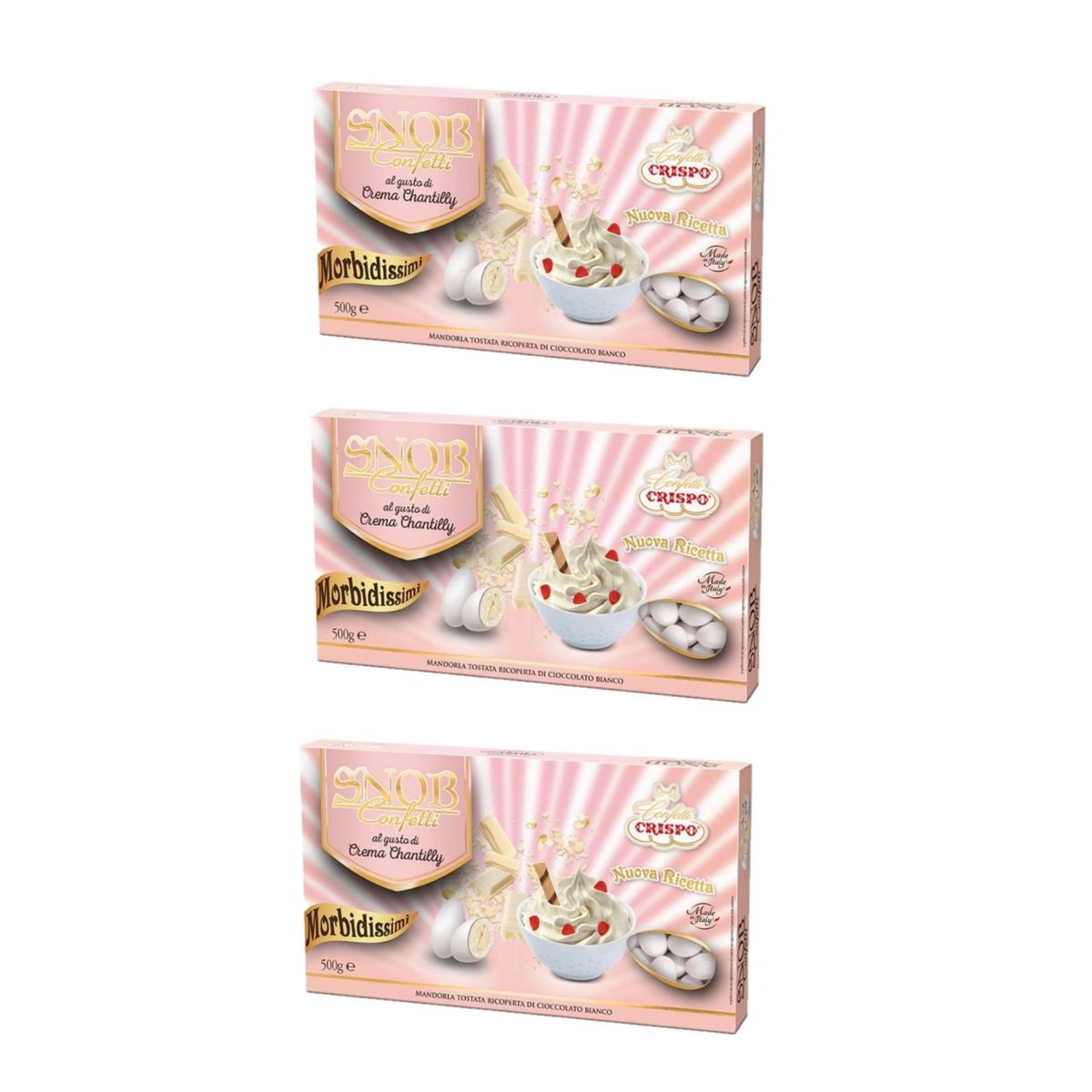 Crispo Confetti Snob mit Chantilly-Creme 500 Gr