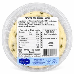 La Cava Sicilian Canestrato Cheese with Rocket approx. 500 g_1