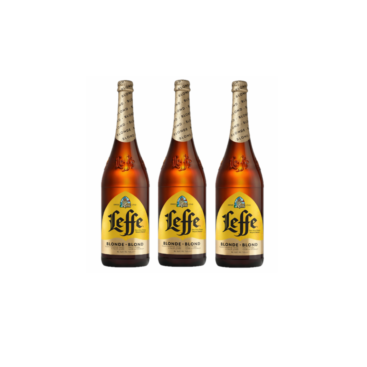 Leffe Blonde 750 ml - 3 Pieces