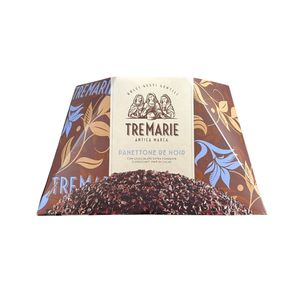 Tre Marie Panettone Re Noir 900 g – Dark Chocolate Italian Panettone, Rich and Sophisticated Taste