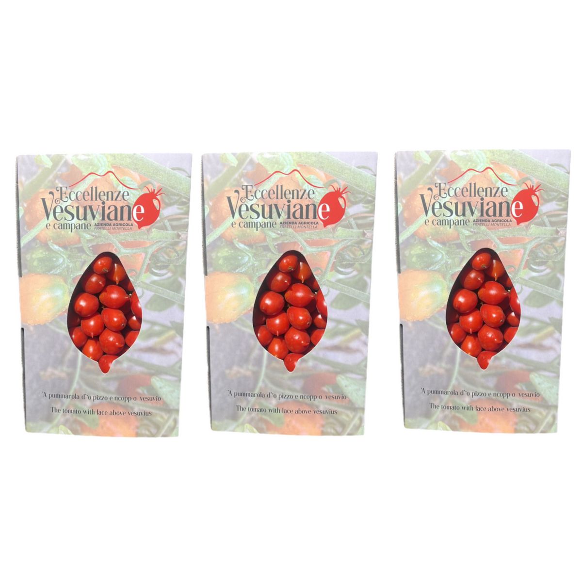 Tomates Piennolo Rojos Fratelli Montella Farm en Caja, Aproximadamente 1,5 kg - 3 Piezas