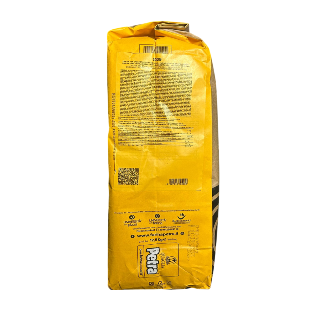 Harina para espolvorear Molino Quaglia Petra 5009, 12,5 kg