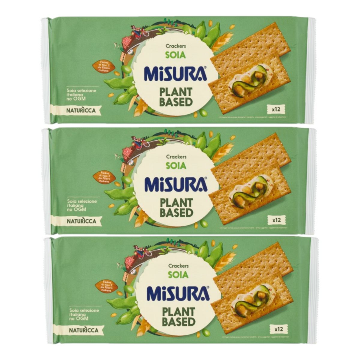 Misura Plant Based Soy Crackers 400 Gr - 3 Pieces
