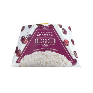 Dais Panettone with Custard Cream and Black Cherries 800 g – Soft Italian Cake with a Sweet and Fruity Heart