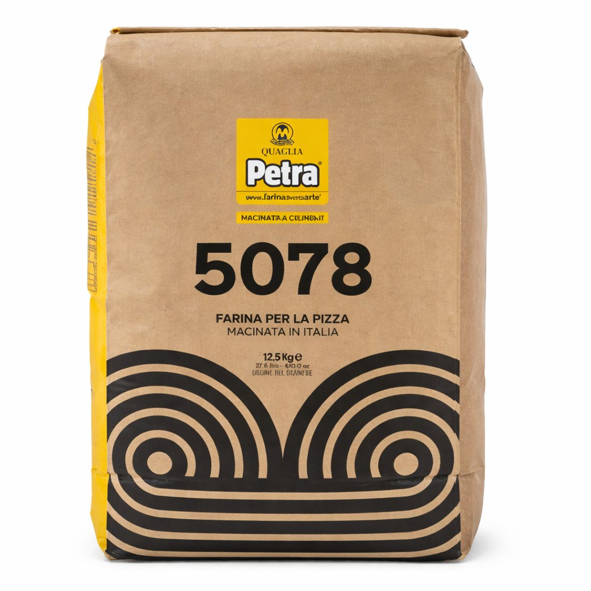 Farine complète d'épeautre, de soja et de son grillée Molino Quaglia Petra 5078, 12,5 kg