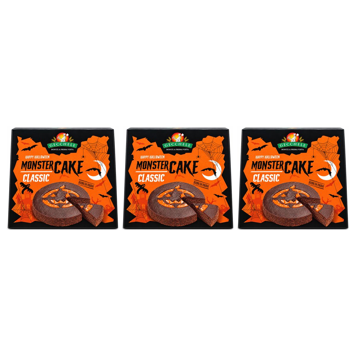 Gâteau Monstre Classique Halloween Gecchele 350 g | 3 pièces