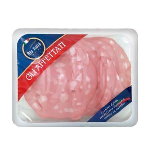 Blu italia Mortadella national sliced vacuum packed 100 Gr.
