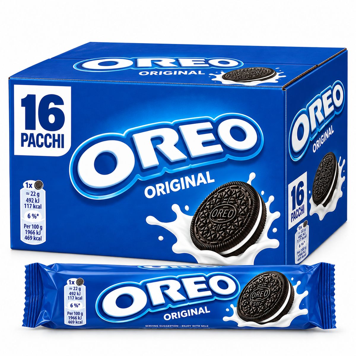 Oreo Original Cocoa and Vanilla Cookies 154 g - 16 pieces