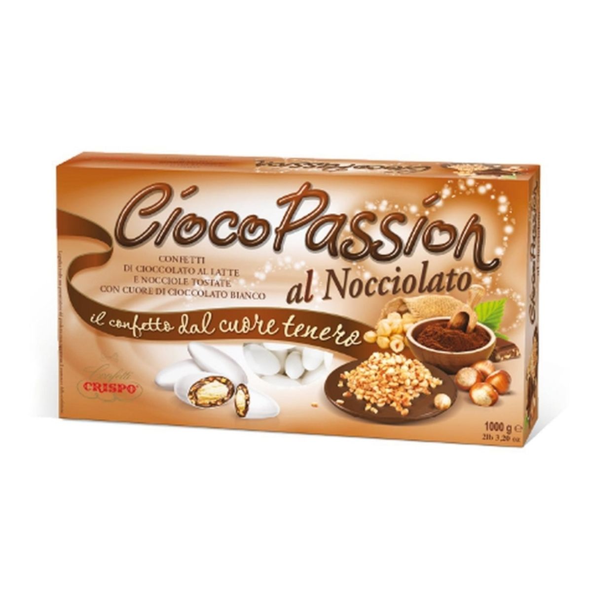 KONFETTI CRISPO CIOCOPASSION WEISSE HASELNUSS 1 KG.