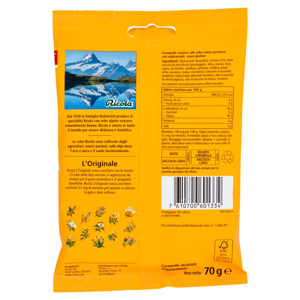 Ricola The Original 70 Gr.