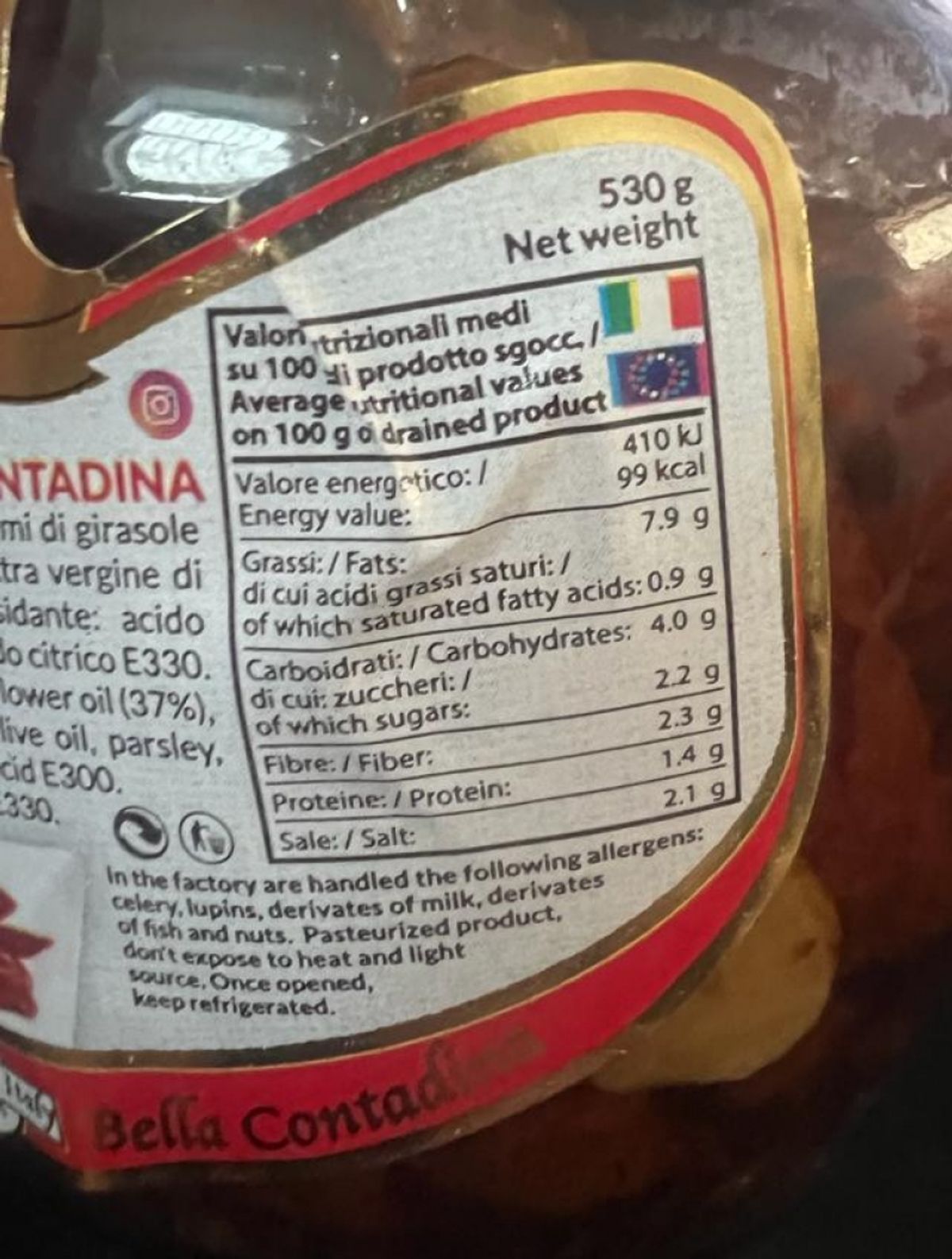 Tomates secos Bella Contadina en vaso 580 ml