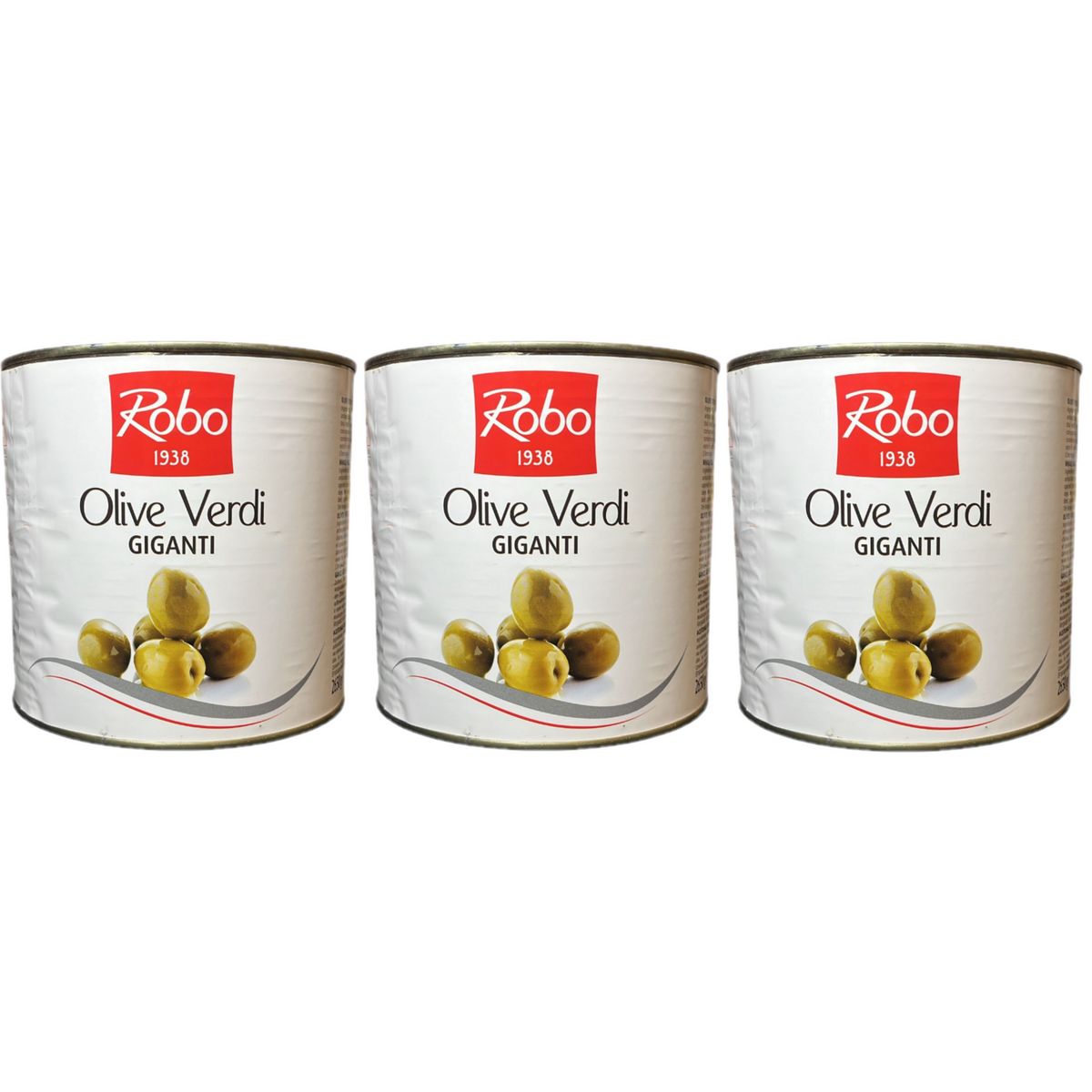 Robo Giant Green Olives in Tin 2650 g - 3 Pieces