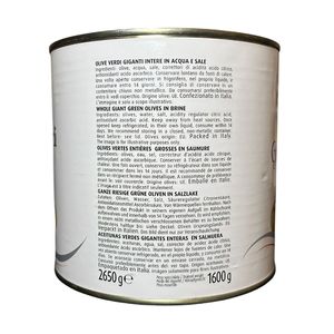 Robo Giant Green Olives in Tin 2650 g – Selected Olives for Foodservice and Professional Use_1
