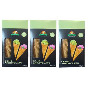 Gecchele Cono Arrotolato 175 g – Cialde Croccanti di Pasta Arrotolata Dolci_0