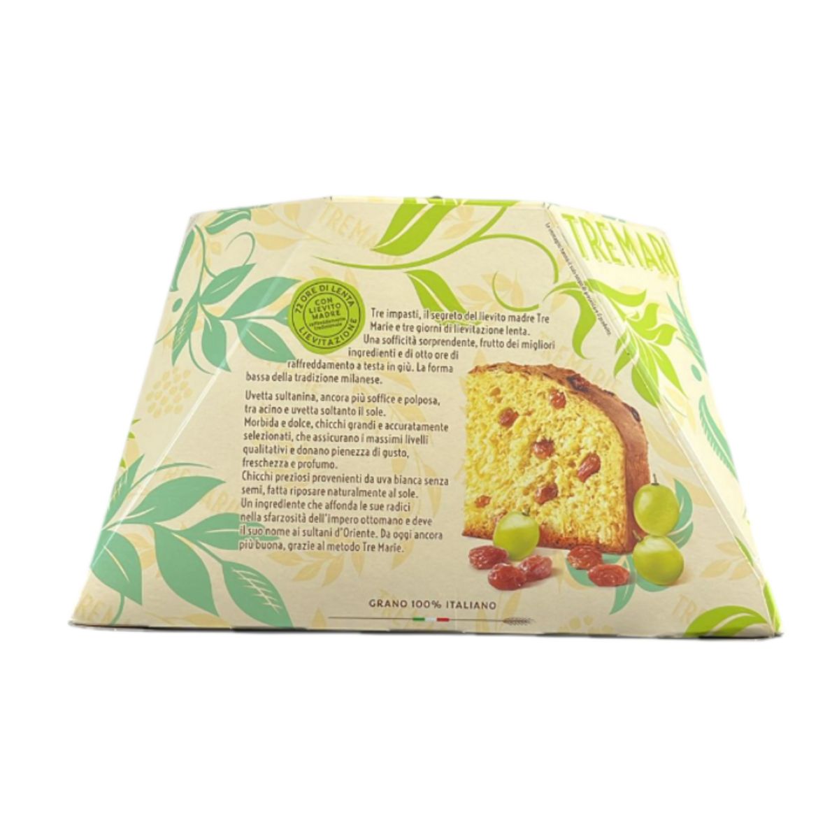 Tre Marie Panettone Tutuetta Without Candied Fruit 1kg – Traditional Panettone with Soft Sultanas – 100% Italian Wheat
