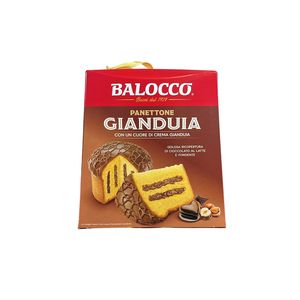 Balocco Panettone Gianduia 800 g – Traditional Italian Cake with Gianduia Cream and Chocolate Chips, Soft and Delicious | Made in Italy