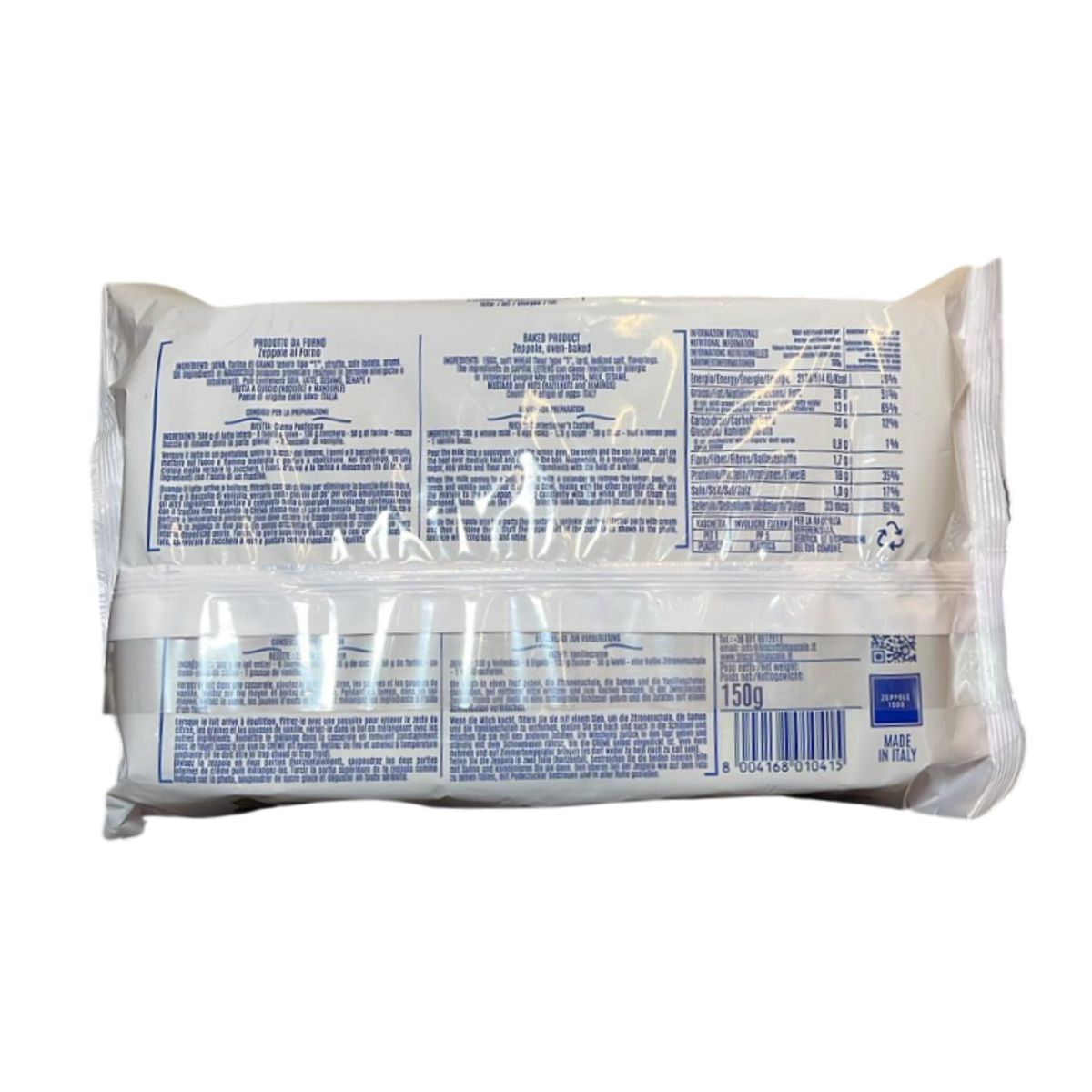 Mascolo Biscuit Factory Baked St. Joseph's Zeppole to be Stuffed 150g