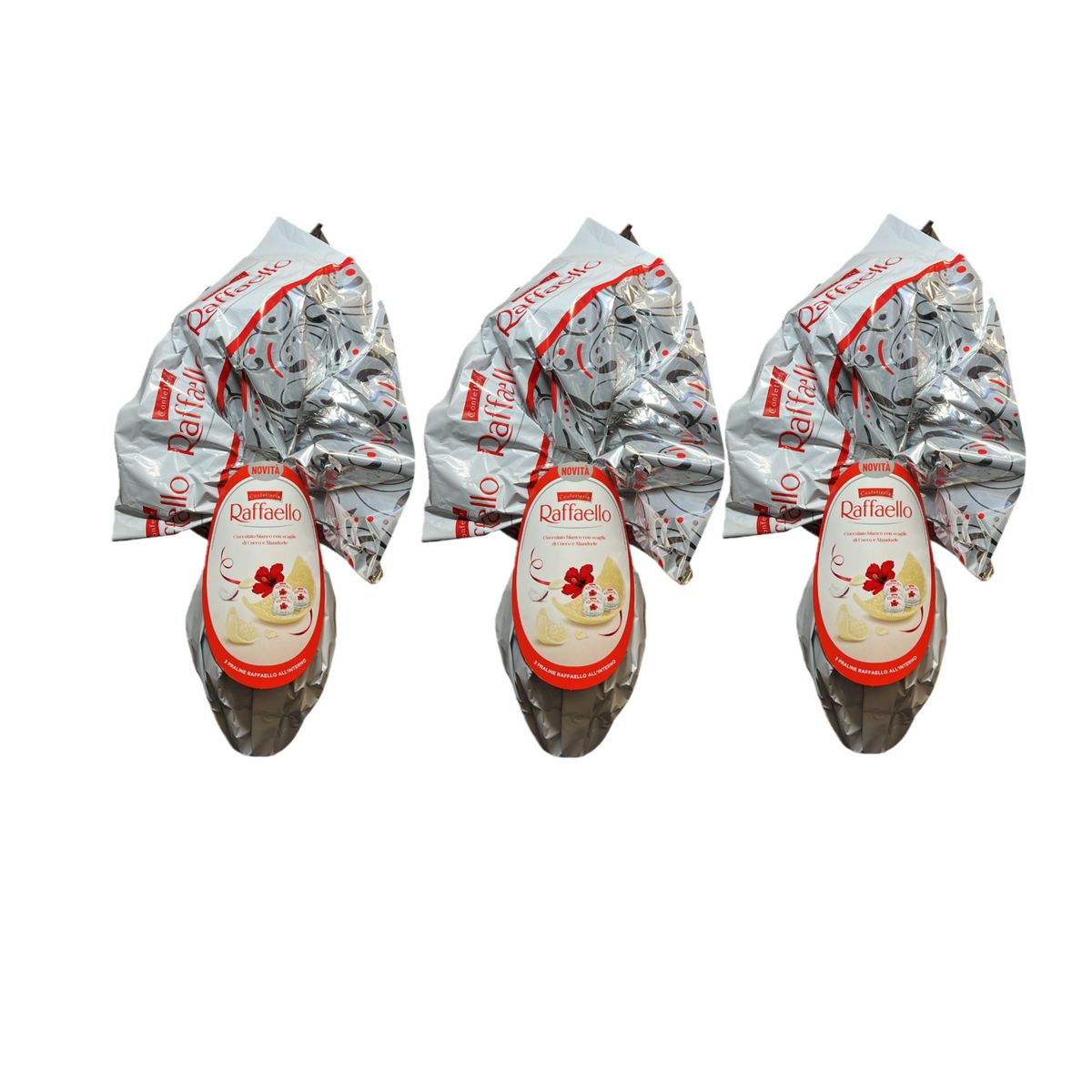 Raffaello Egg White Chocolate with Coconut and Almonds 250 Gr - 3 Pieces