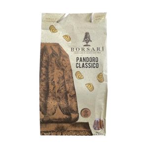 Borsari Classic Pandoro 750 g – Traditional Italian Naturally Leavened Christmas Cake with Powdered Sugar