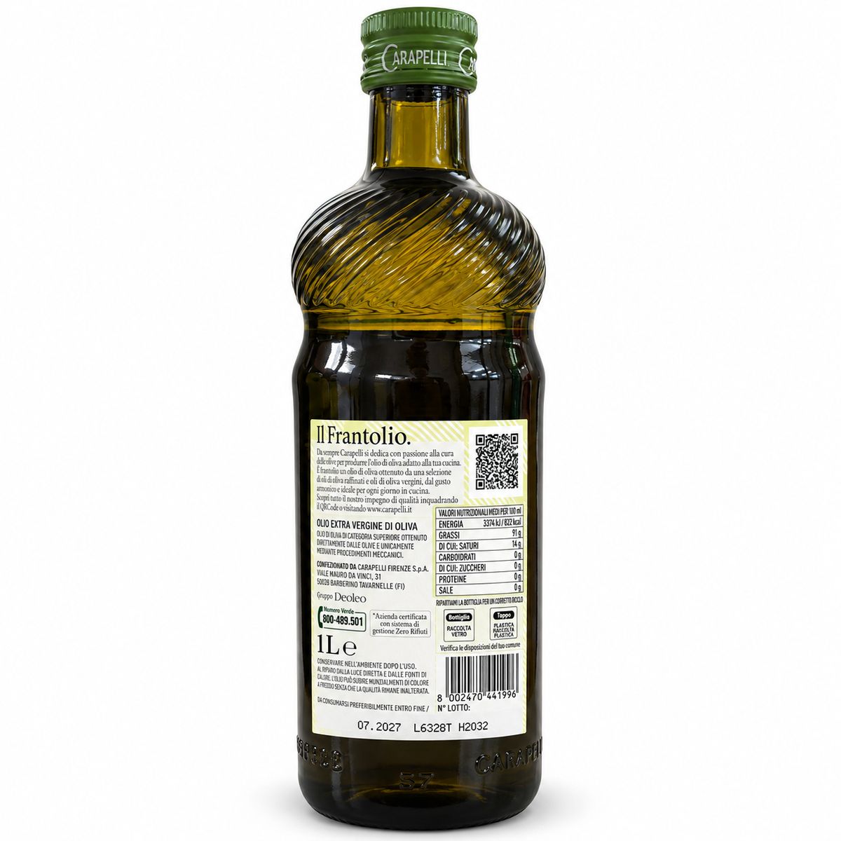 Carapelli Huile d'Olive Extra Vierge Il Frantolio 1 L