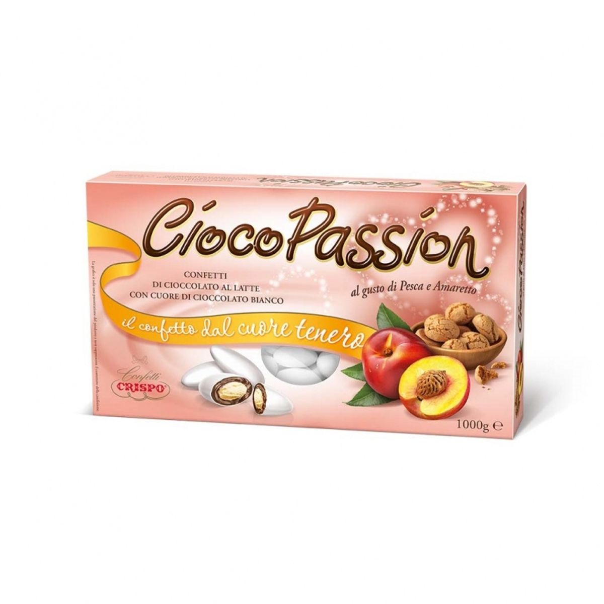 Crispo Confetti CiocoPassion Pêches et Amaretto 1 kg.