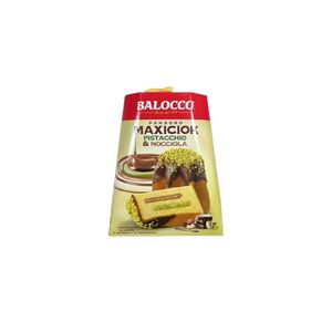 Maxiciock Pistachio & Hazelnut Pandoro – Soft Italian Cake with Cream Filling and Crunchy Chocolate Glaze