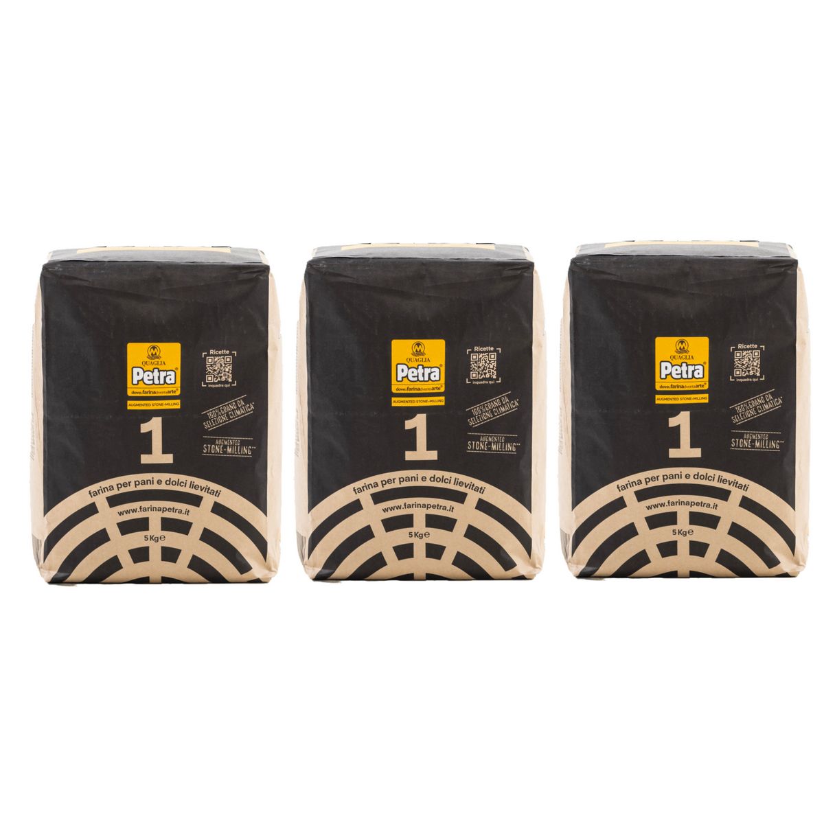 Farine Molino Quaglia Petra 1 Kg. 5 - 3 Pièces