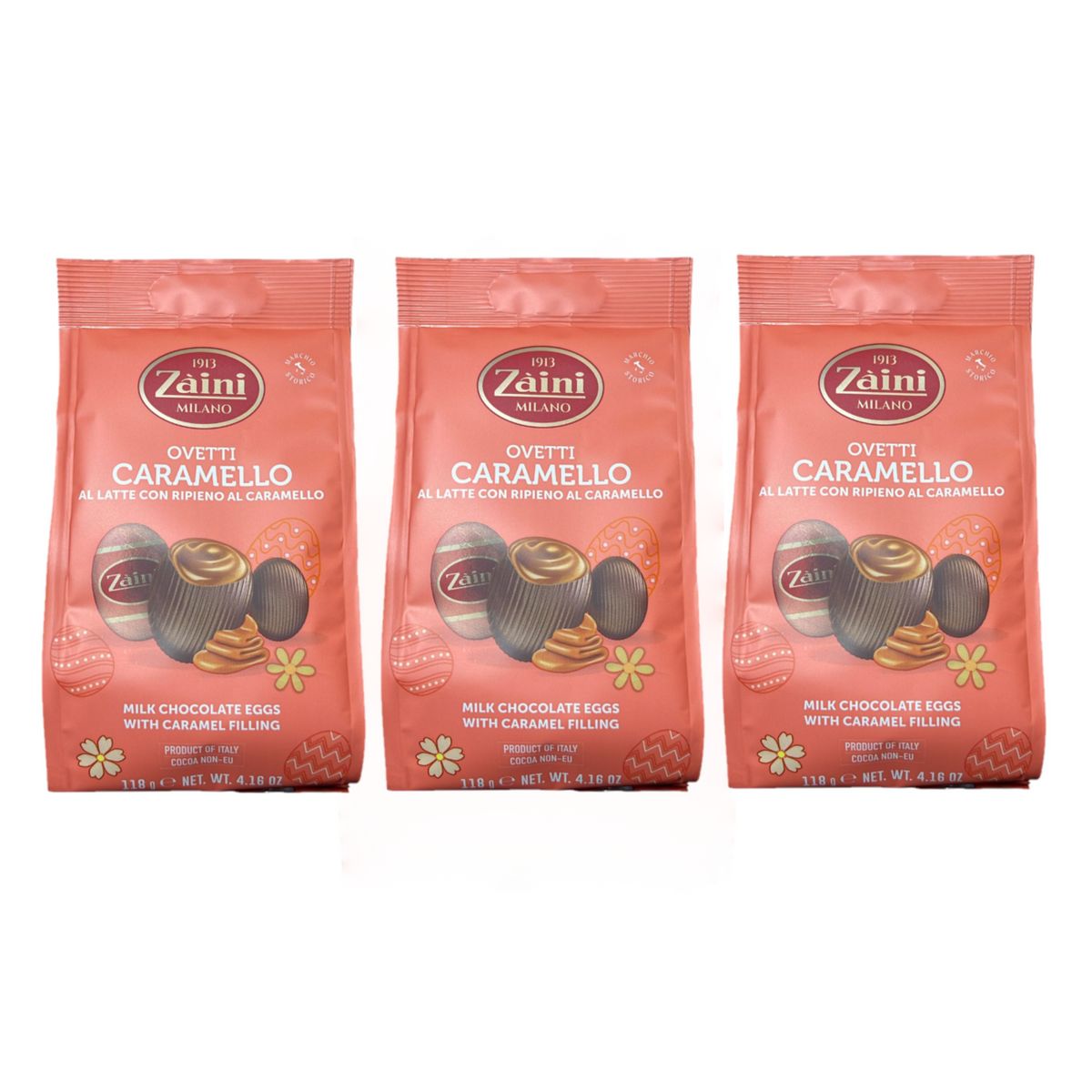 Caramel Egg Backpacks 118 Gr - 3 Pieces