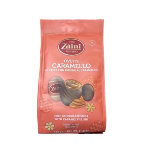 Zaini Caramel Chocolate Eggs 118 g – Milk Chocolate with Salted Caramel Filling