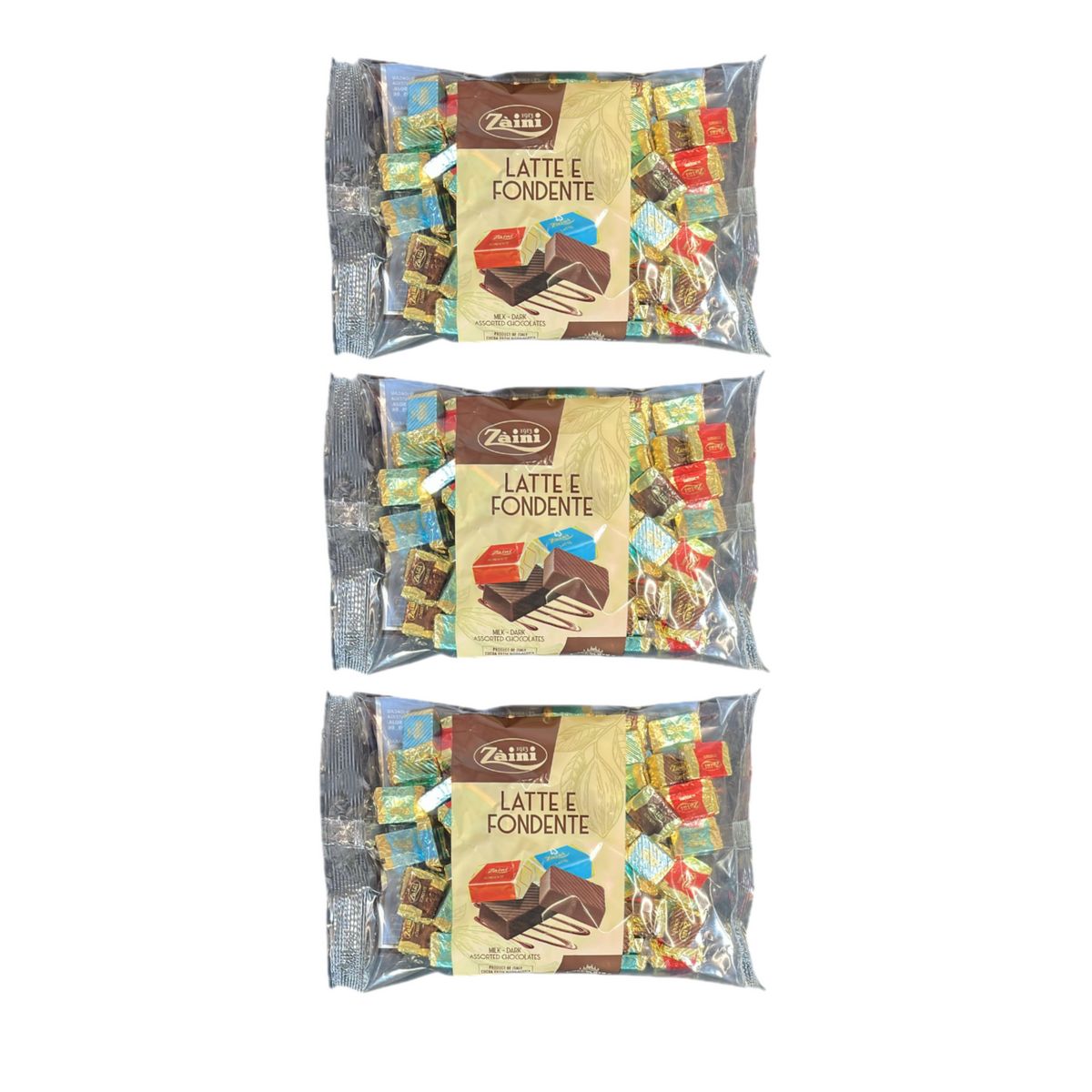 Zaini Assorted Milk and Dark Chocolates 400g - 3 Pieces