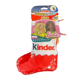 Kinder Happy Stocking Maxi Barbie 176g – Epiphany Stocking with 7 Kinder Treats + Scrabble Gift