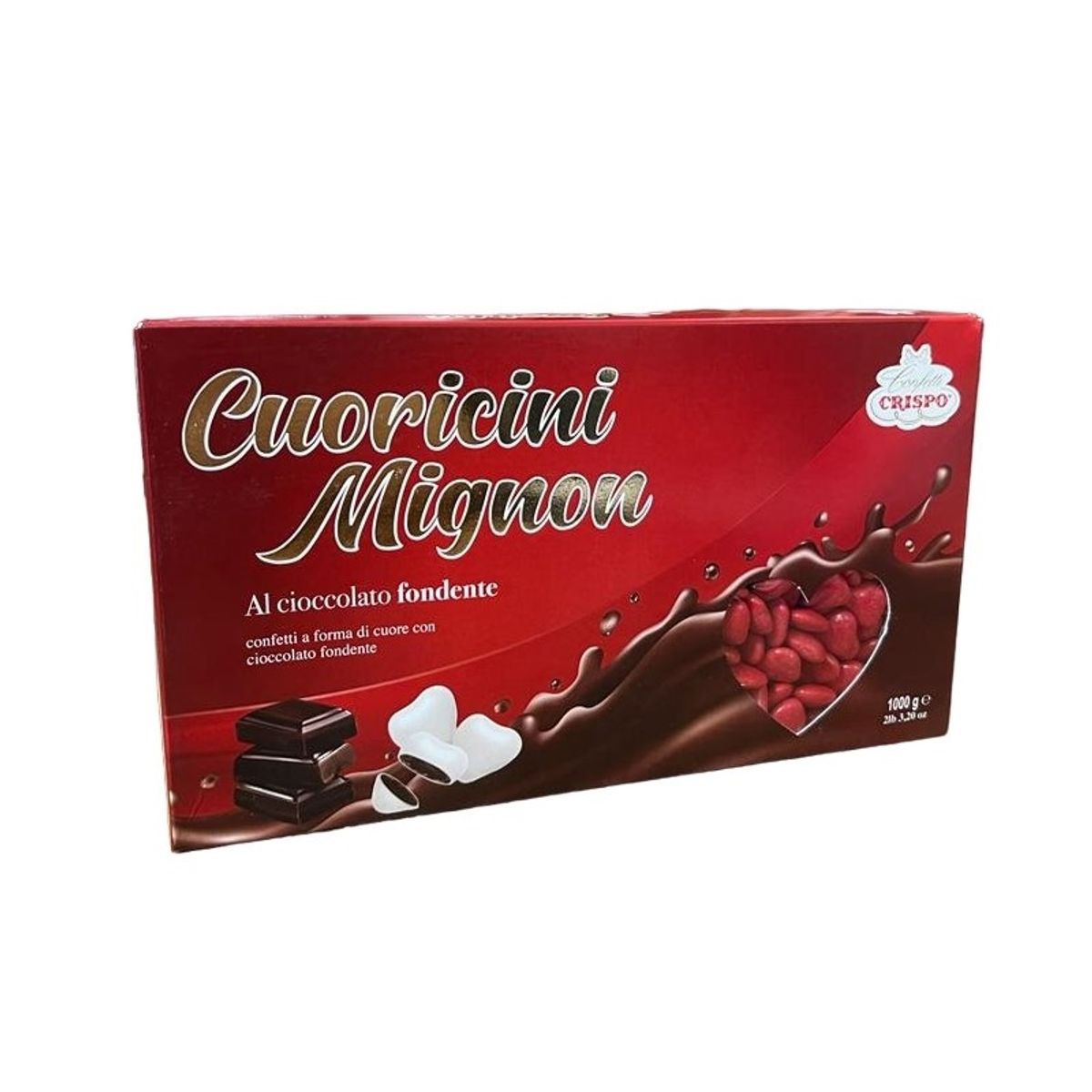 CONFETTIS CRISPO COEURS MIGNON ROUGE 1 KG.