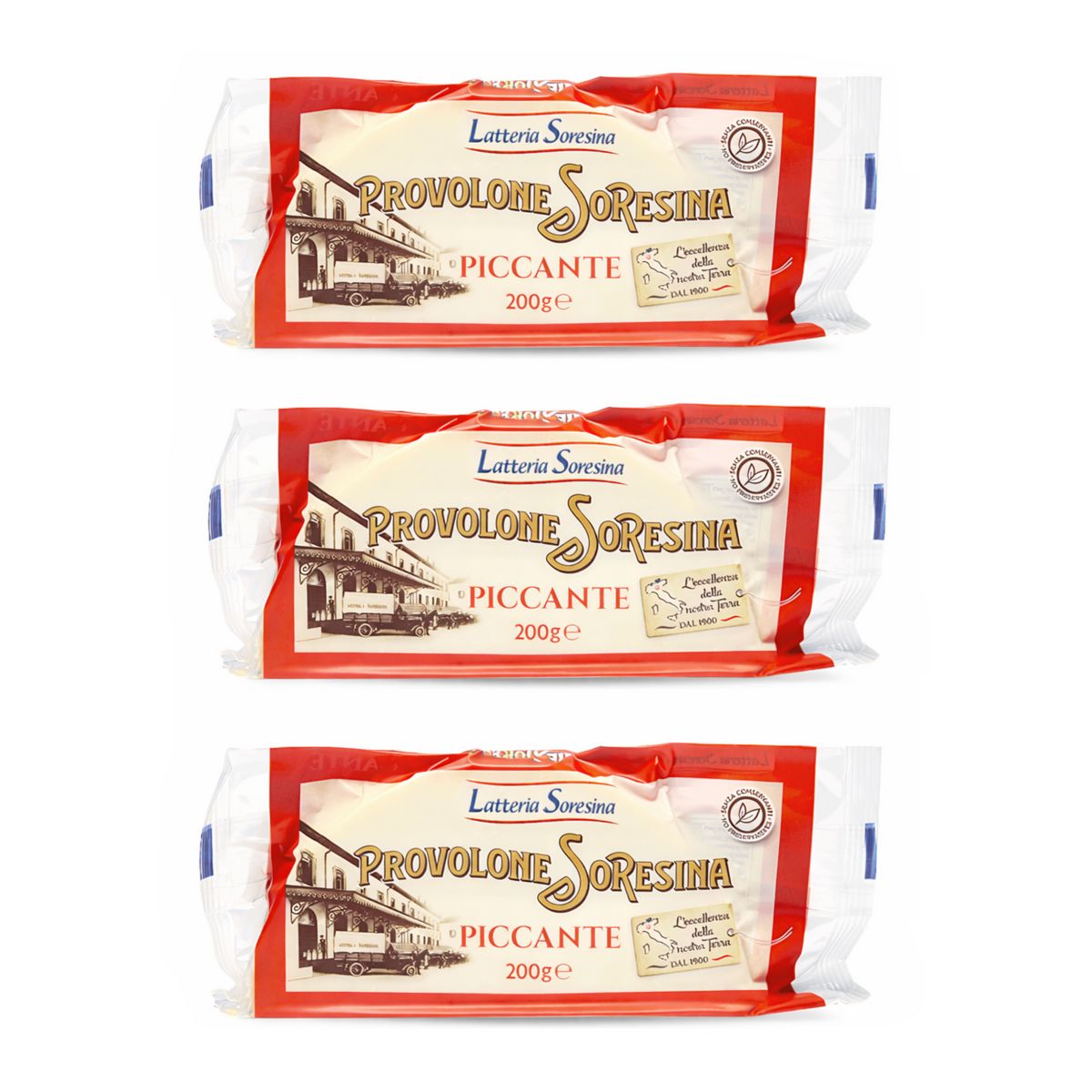 Latteria Soresina Provolone Piccante 200 g - 3 Pezzi