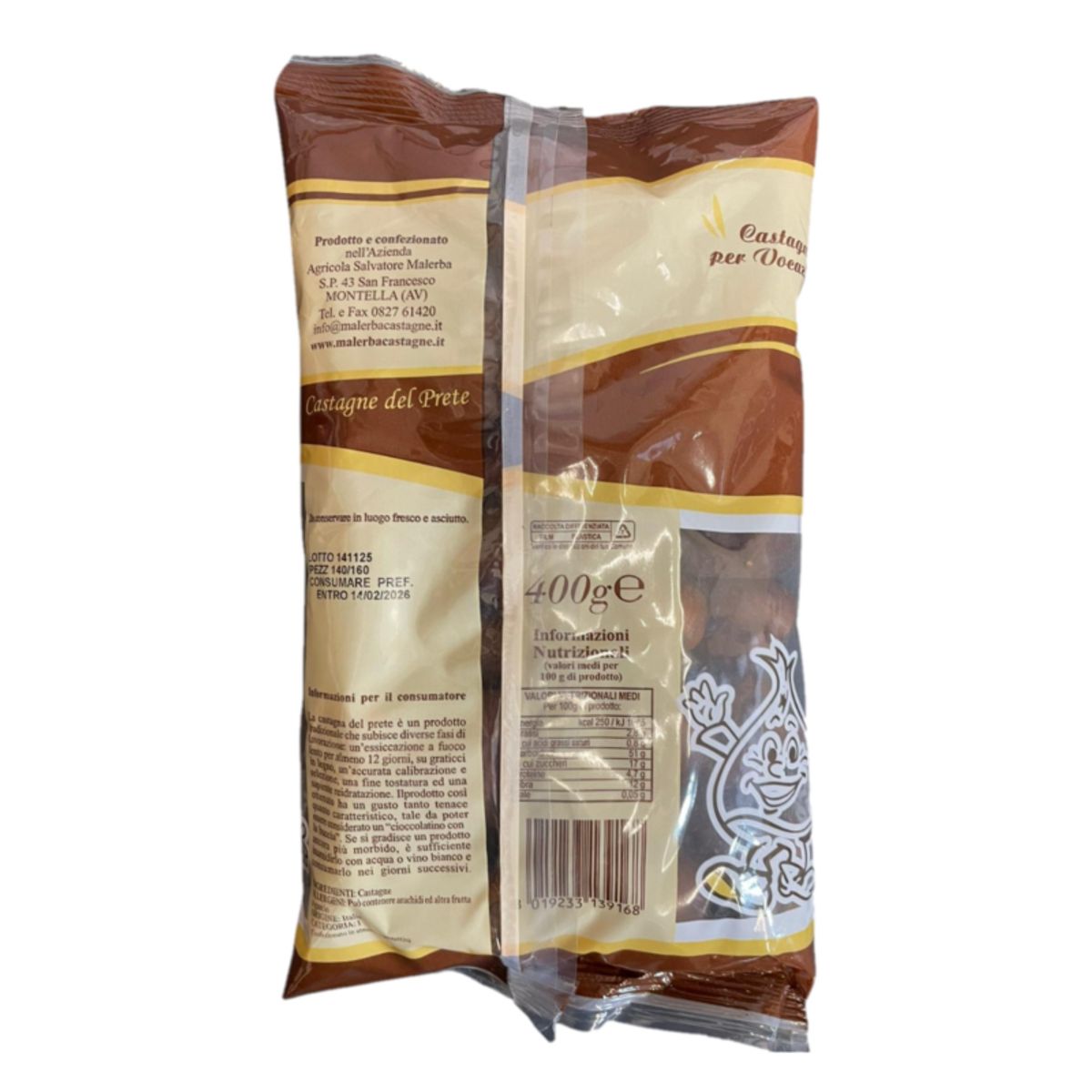 Malerba Priest Chestnuts 400g – Traditional Smoked and Dried Irpinia Chestnuts, Authentic Sweetness since 1862