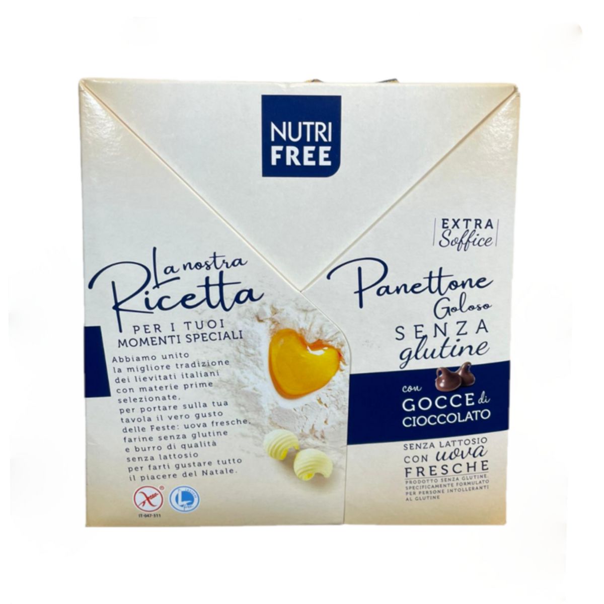 Panettone Goloso Senza Glutine con Gocce di Cioccolato – Extra Soffice e Senza Lattosio | Nutrifree