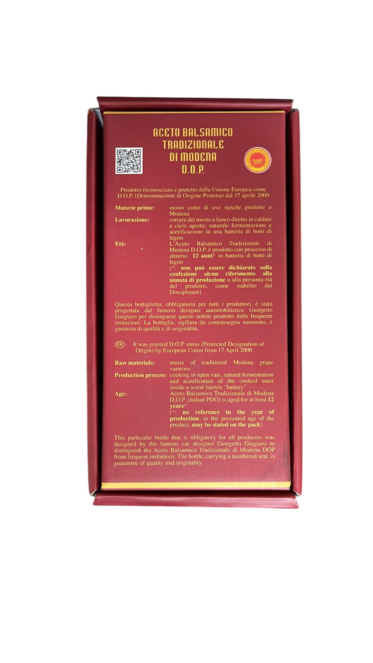 Monari Federzoni Traditioneller Balsamico-Essig aus Modena D.O.P. 100 ml