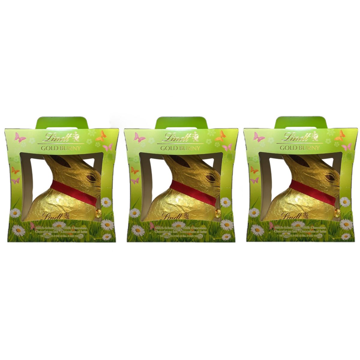 Lindt Goldhase XL 1 kg - 3 Pezzi