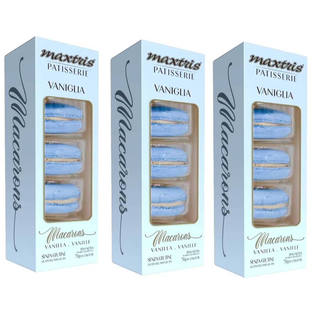 Maxtris Macarons Vaniglia 5 Pz 70 Gr.