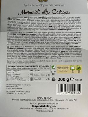 Maja Mostaccioli aux Châtaignes 200 Gr._0
