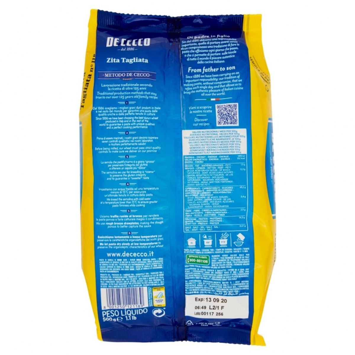 De Cecco Zita Tagliata n° 118 500 Gr.