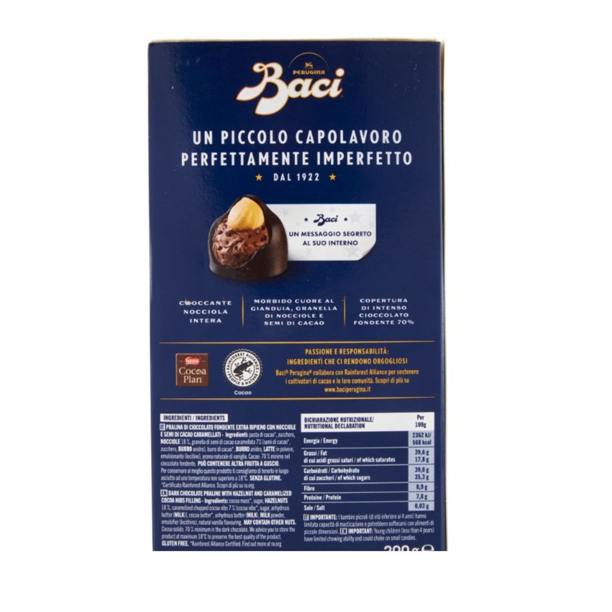 Baci Perugina Fondente 70% 200 Gr